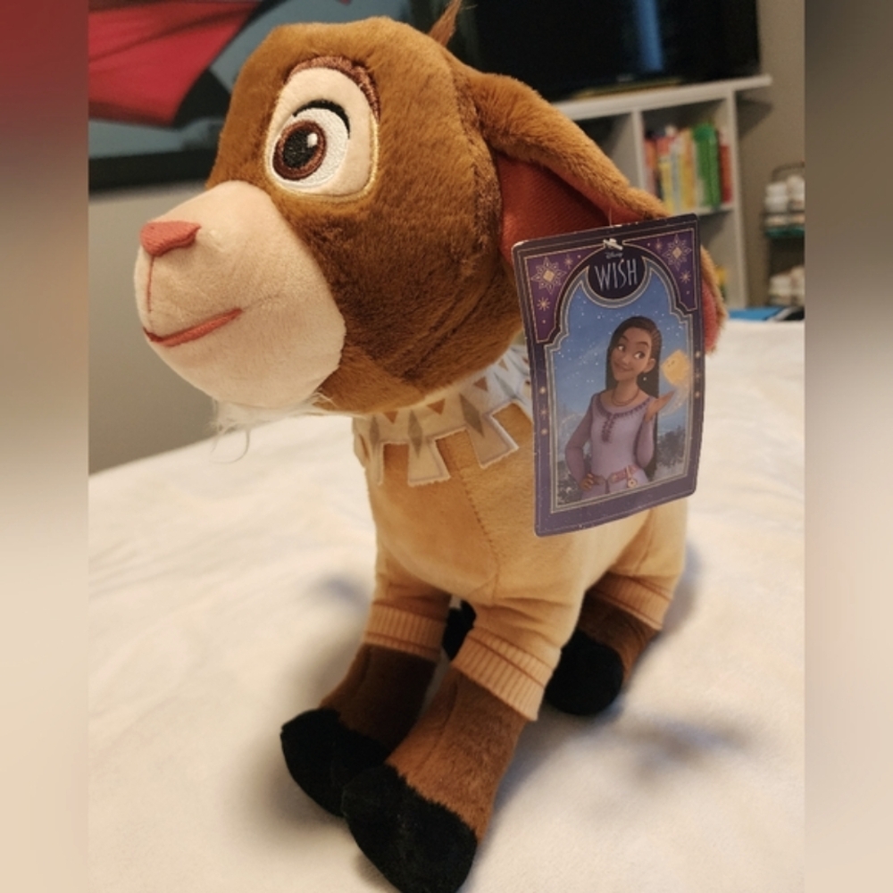 Disney Brown and Black Stuffed Reindeer Toy